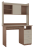 Детская "Школьник" Стол с надстройкой шимо темный/венге светлый