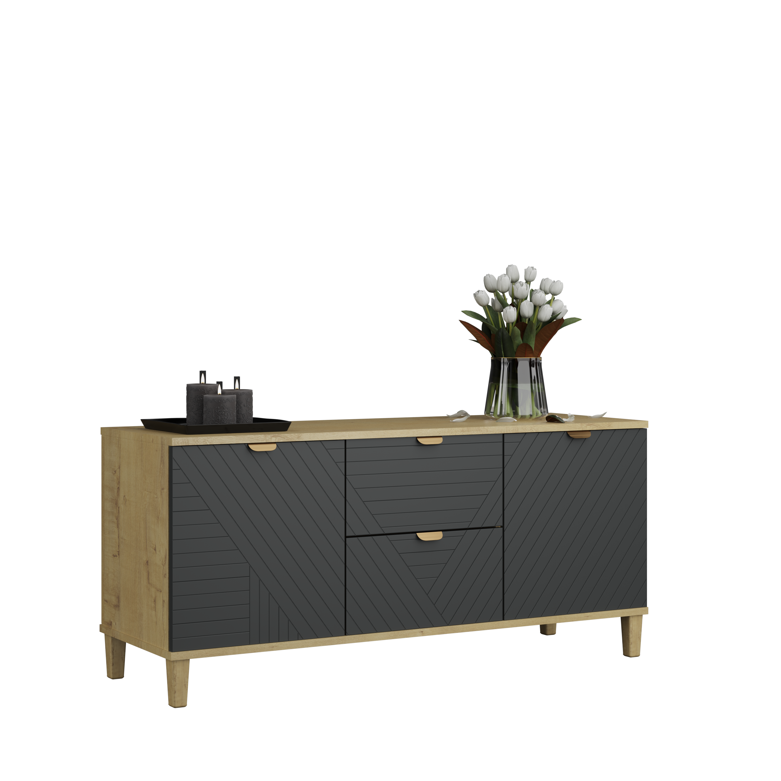 Корпус к комоду "Роттердам" 4 Дуб бунратти