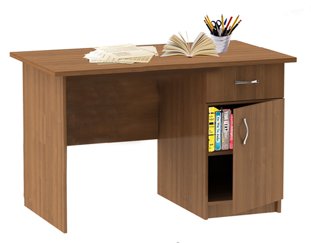 Стол письменный однотумбовый ит.орех/правый