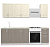 Кухня EXLUSIVE шато крем/шато латте 1,8м (Без столешницы, мойки, сушки)