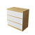 Комод  "Твист" Лайт Мини  3ящ. Дуб бунратти/белый (БЕЗ ФУРНИТУРЫ)