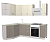 Кухня EXLUSIVE шато крем/шато латте 1,5 х 2,3м (Без столешницы, мойки, сушки)
